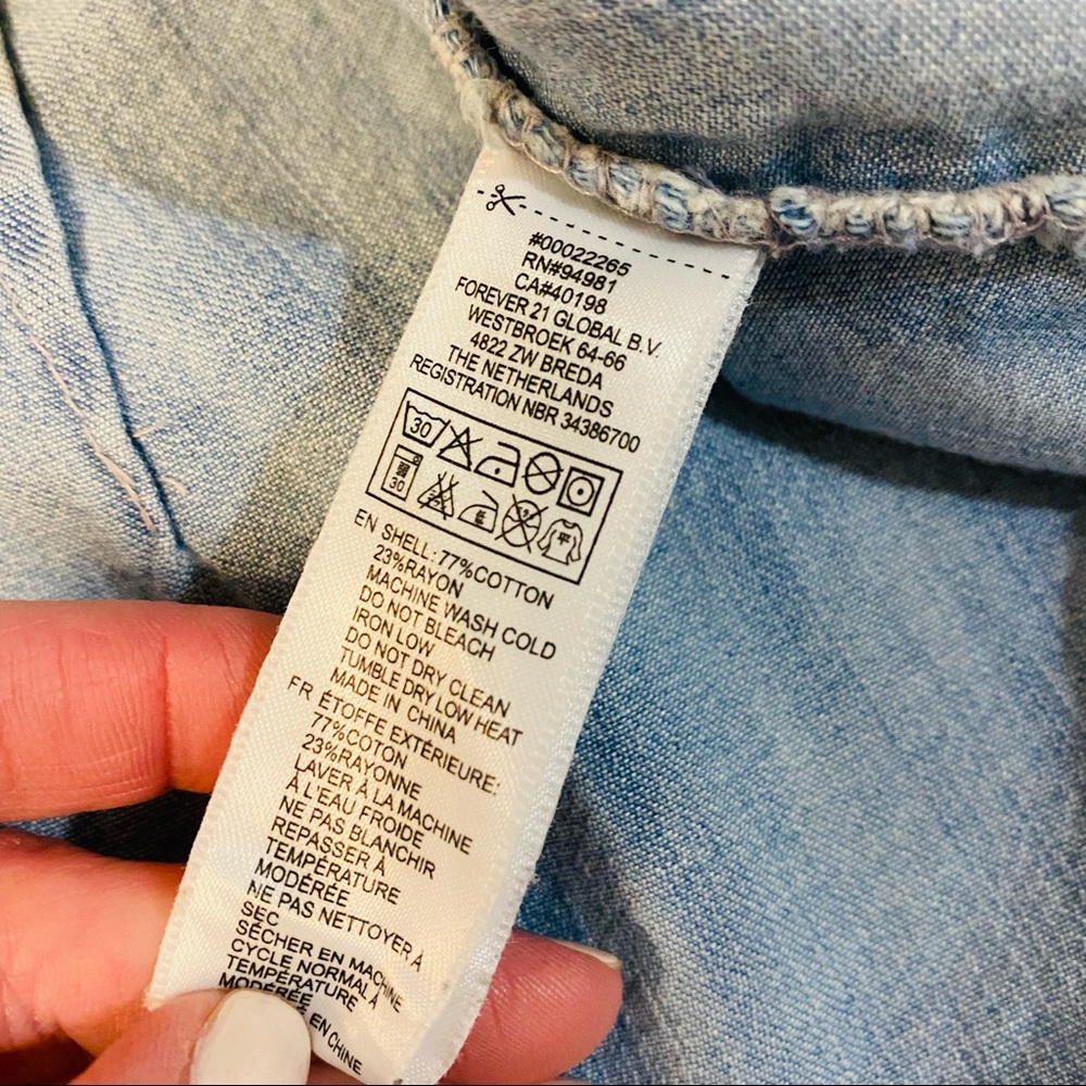 Life in Progress Chambray Button Down Shirt - Picture 8 of 9